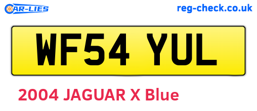 WF54YUL are the vehicle registration plates.