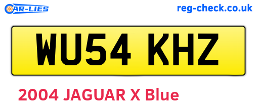 WU54KHZ are the vehicle registration plates.