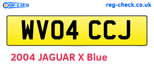 WV04CCJ are the vehicle registration plates.