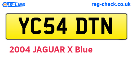 YC54DTN are the vehicle registration plates.