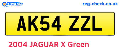 AK54ZZL are the vehicle registration plates.