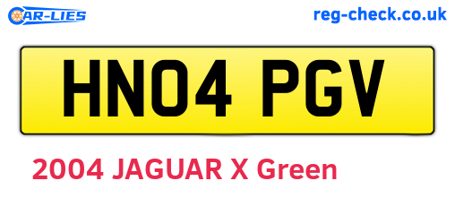 HN04PGV are the vehicle registration plates.