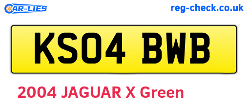 KS04BWB are the vehicle registration plates.