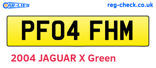 PF04FHM are the vehicle registration plates.