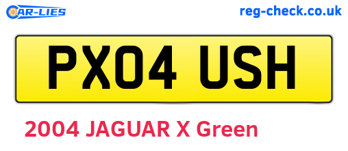 PX04USH are the vehicle registration plates.
