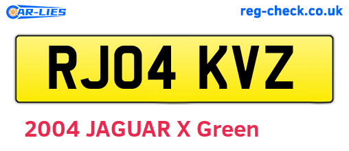 RJ04KVZ are the vehicle registration plates.