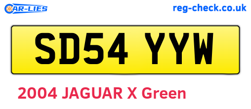 SD54YYW are the vehicle registration plates.