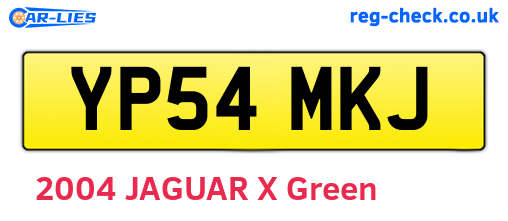 YP54MKJ are the vehicle registration plates.