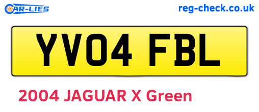 YV04FBL are the vehicle registration plates.
