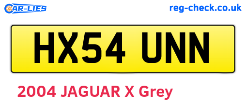 HX54UNN are the vehicle registration plates.