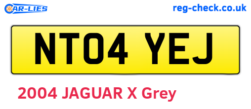 NT04YEJ are the vehicle registration plates.