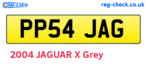 PP54JAG are the vehicle registration plates.