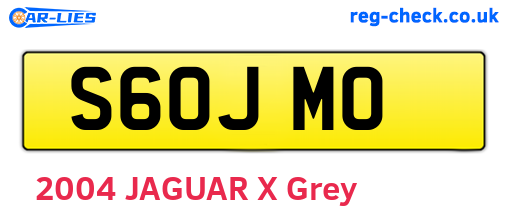 S60JMO are the vehicle registration plates.