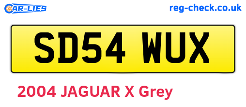 SD54WUX are the vehicle registration plates.