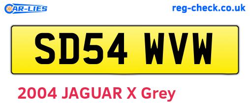 SD54WVW are the vehicle registration plates.