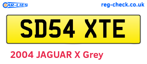 SD54XTE are the vehicle registration plates.
