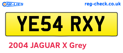 YE54RXY are the vehicle registration plates.
