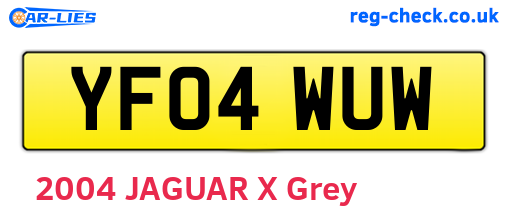 YF04WUW are the vehicle registration plates.