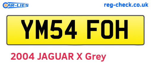 YM54FOH are the vehicle registration plates.