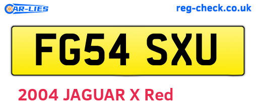FG54SXU are the vehicle registration plates.