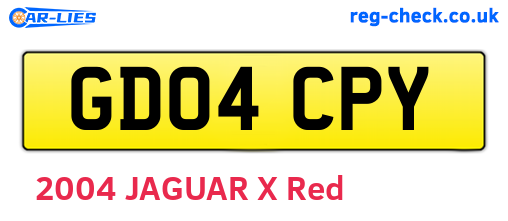 GD04CPY are the vehicle registration plates.
