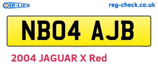 NB04AJB are the vehicle registration plates.