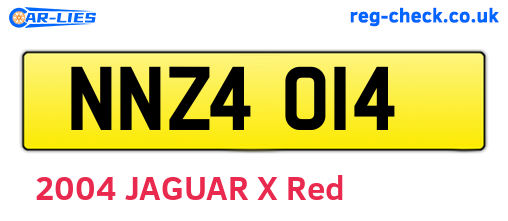 NNZ4014 are the vehicle registration plates.