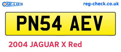PN54AEV are the vehicle registration plates.