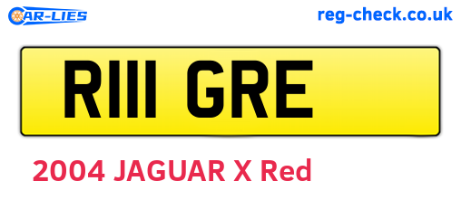R111GRE are the vehicle registration plates.