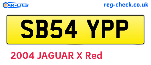 SB54YPP are the vehicle registration plates.