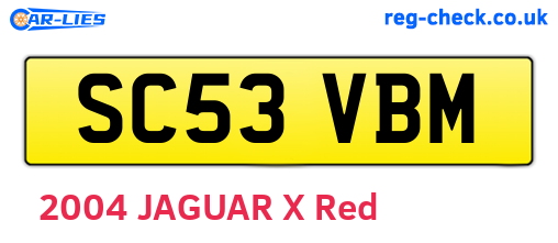 SC53VBM are the vehicle registration plates.