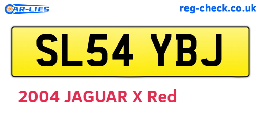 SL54YBJ are the vehicle registration plates.