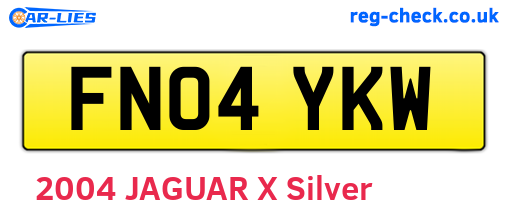 FN04YKW are the vehicle registration plates.