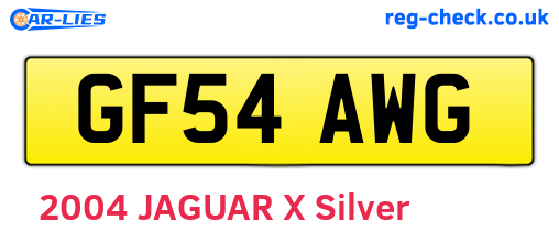 GF54AWG are the vehicle registration plates.