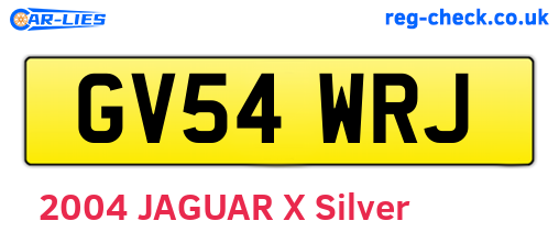 GV54WRJ are the vehicle registration plates.