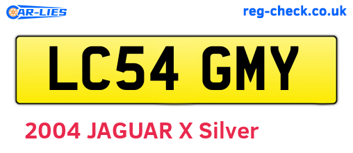 LC54GMY are the vehicle registration plates.