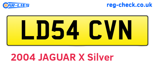 LD54CVN are the vehicle registration plates.