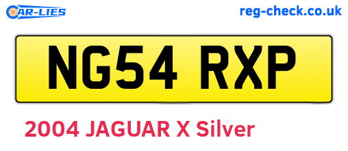 NG54RXP are the vehicle registration plates.