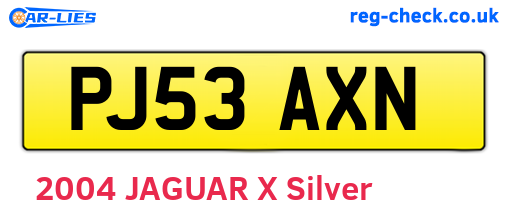 PJ53AXN are the vehicle registration plates.