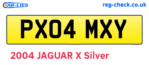 PX04MXY are the vehicle registration plates.