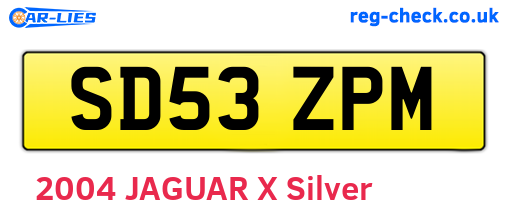 SD53ZPM are the vehicle registration plates.