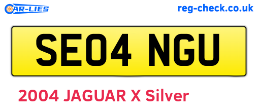 SE04NGU are the vehicle registration plates.