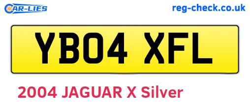 YB04XFL are the vehicle registration plates.