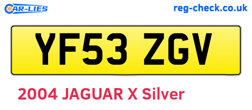 YF53ZGV are the vehicle registration plates.
