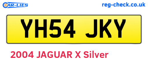 YH54JKY are the vehicle registration plates.