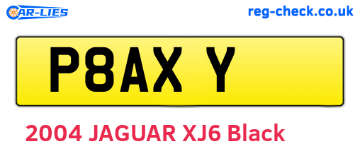 P8AXY are the vehicle registration plates.