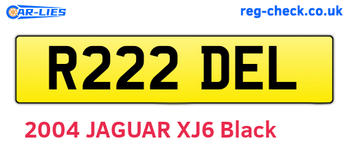 R222DEL are the vehicle registration plates.