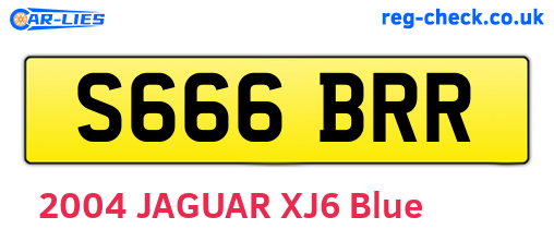 S666BRR are the vehicle registration plates.