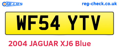 WF54YTV are the vehicle registration plates.