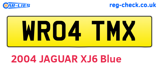WR04TMX are the vehicle registration plates.